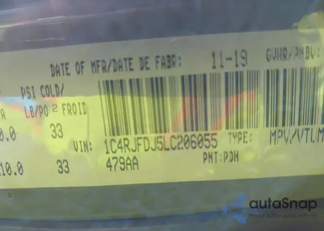 2020 Jeep Grand Cherokee Srt z USA, uszkodzony, nr VIN 1C4RJFDJ5LC206055